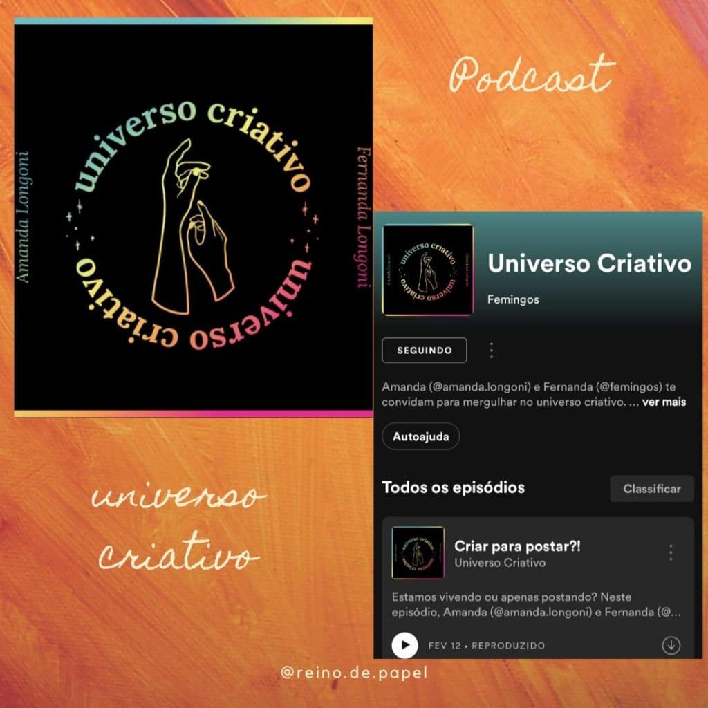 Imagem com a capa do podcast Universo criativo
